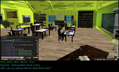 Example of pre-recorded machinima